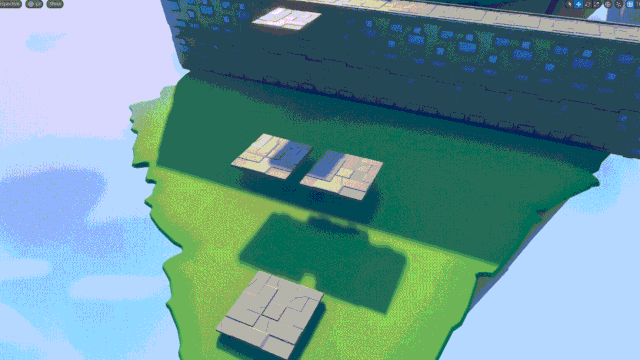 Shot of the moving platforms obstacle