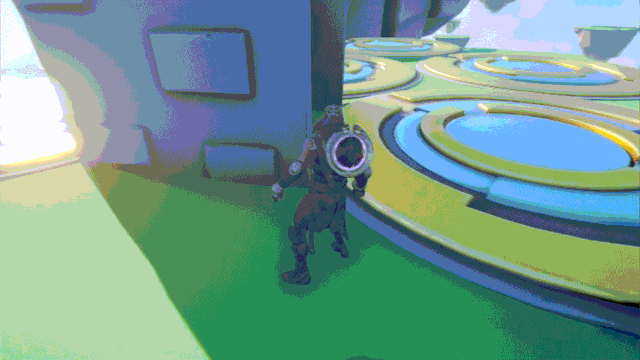 Gideon getting stuck in a enclosure by a rotating floor